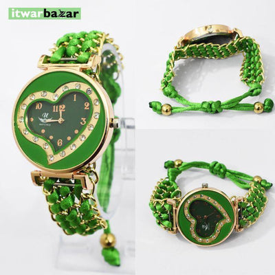 Women's chain Brecelet Analogue Heart shape watch SORO Shop