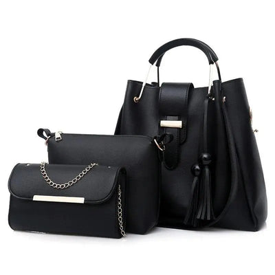 3 pcs Women's Beautiful Leather Shoulder Bag - SORO Shop