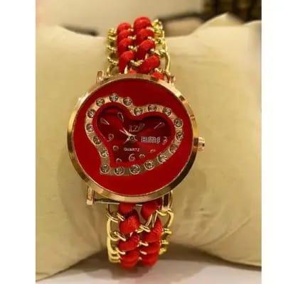 Women's chain Brecelet Analogue Heart shape watch SORO Shop