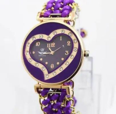 Women's chain Brecelet Analogue Heart shape watch SORO Shop