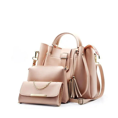 3 pcs Women's Beautiful Leather Shoulder Bag - SORO Shop