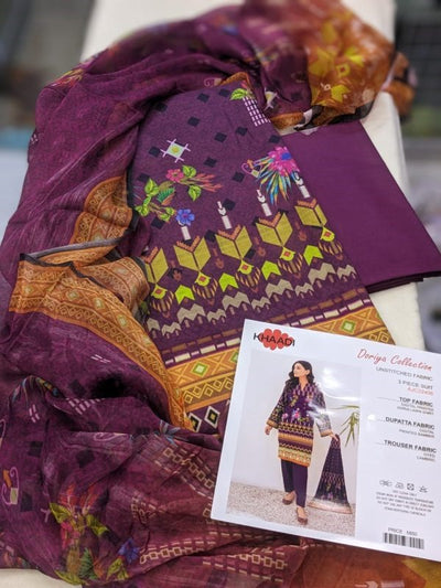 Khaadi Doriya Collection 3 Pcs Lawn | Unstitched Fabric Casual Wear SORO Shop